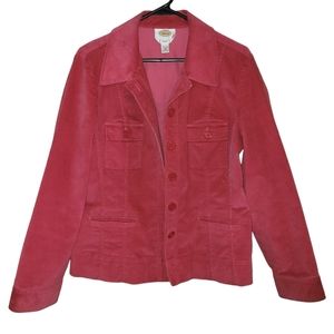 Vintage Talbot's Pink Velour Multi Pocket Stretch Jacket 14